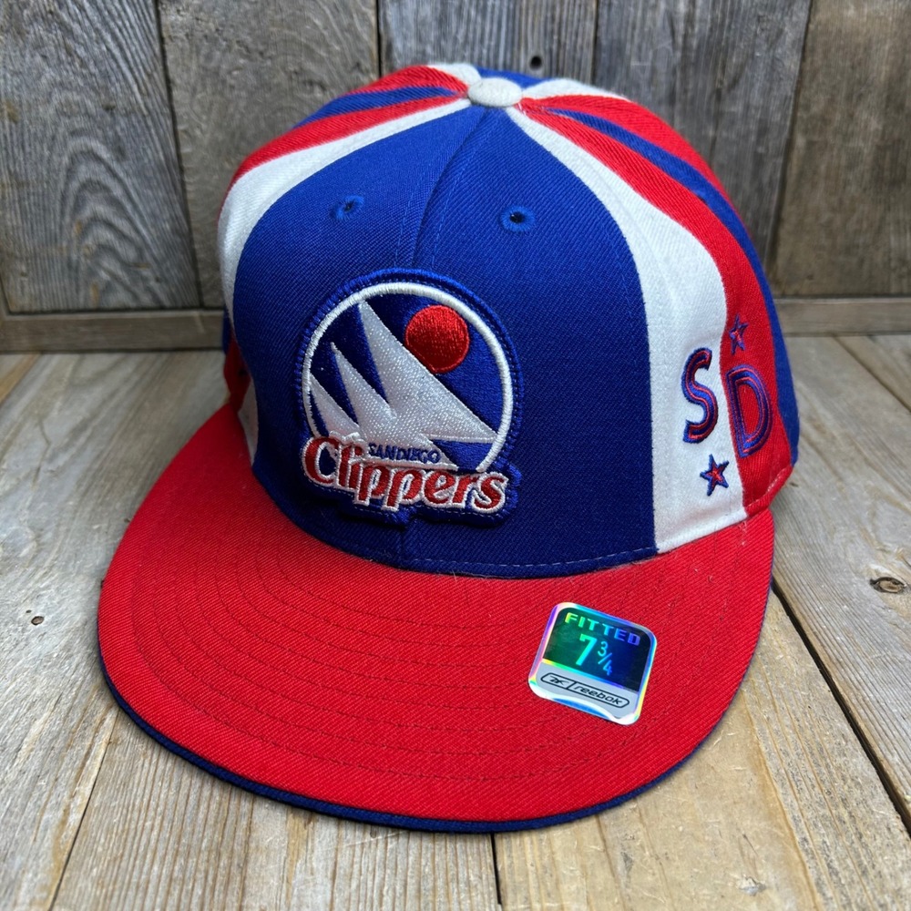 Vintage Reebok Hardwood Classics San Diego Clippers Fitted Hat 7 3/4 NBA